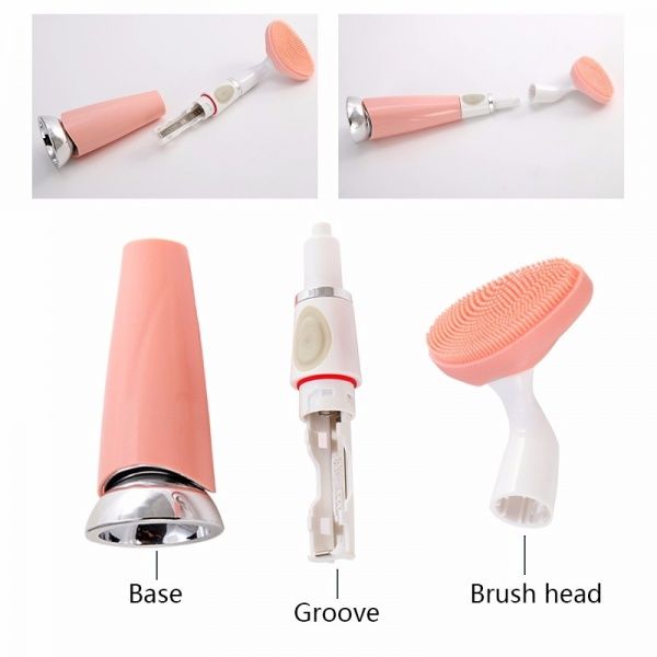 37405 Очищающая силиконовая щетка для лица с вибромассажем Washing Beauty Star  - Вид №1