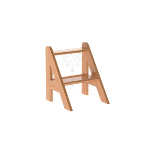 2037 Лесенка для купели 2 ступени из дуба натуральная Alyarus