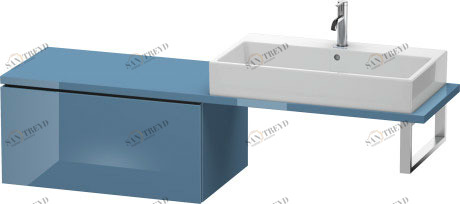 LC583404747 L-Cube Шкафчик для консоли Каменно-синий глянцевый лак Duravit