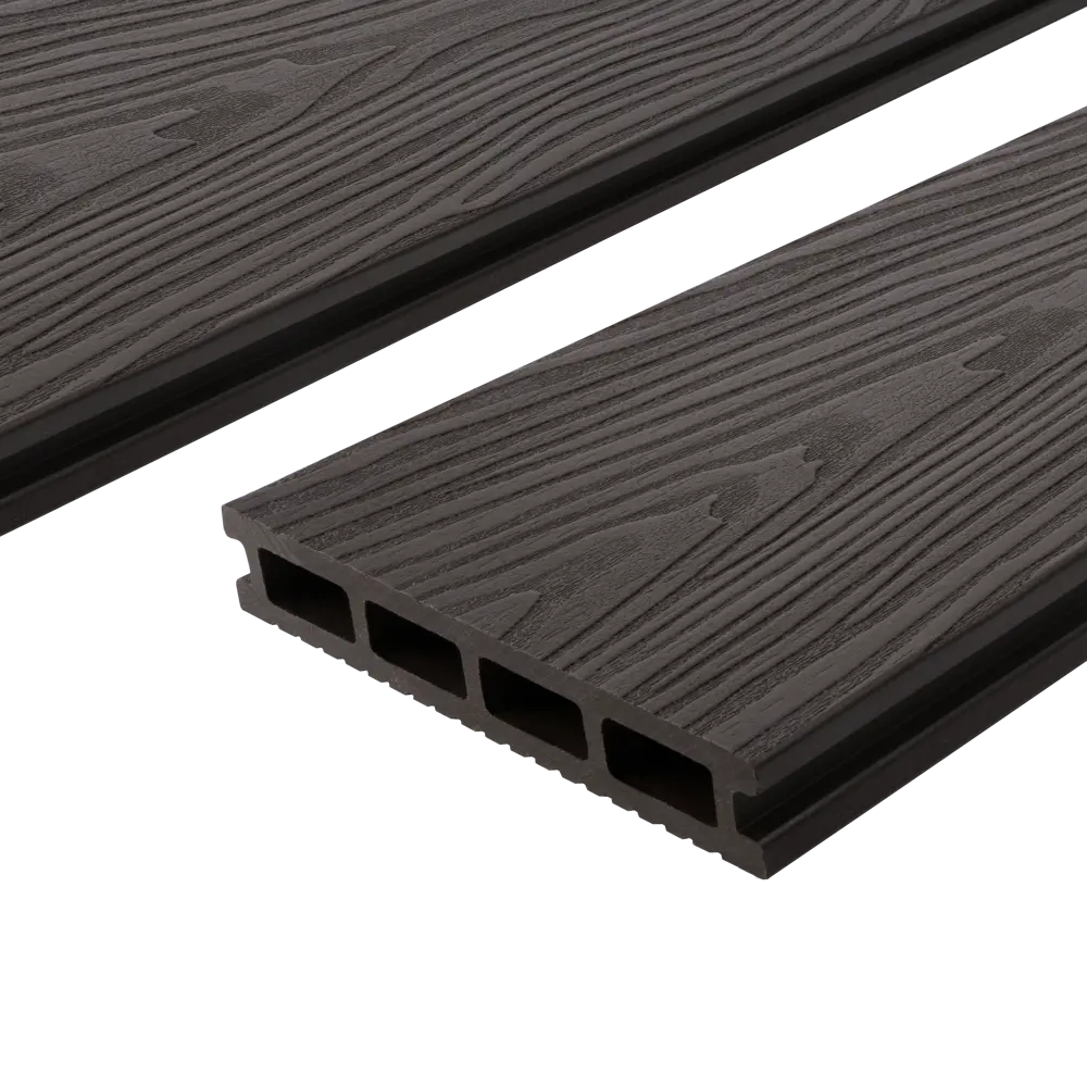 Террасная доска ДПК T-Decks цвет Венге 4000x150x25 мм двусторонний вельвет 0.6 м² STLM-2020840 - Вид №2