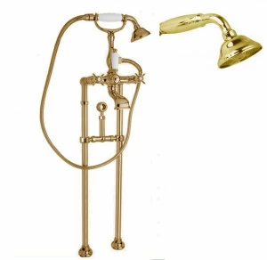 Напольный смеситель для ванны с кронштейном для слива-перелива CEZARES LORD-VDPS-03/24-M