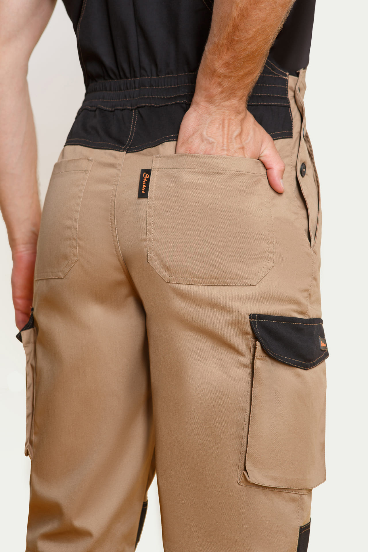 64638 Костюм  NEW 2 бежевый с черным STATUS  Летняя спецодежда  размер 64-66/182-188  - Вид №14