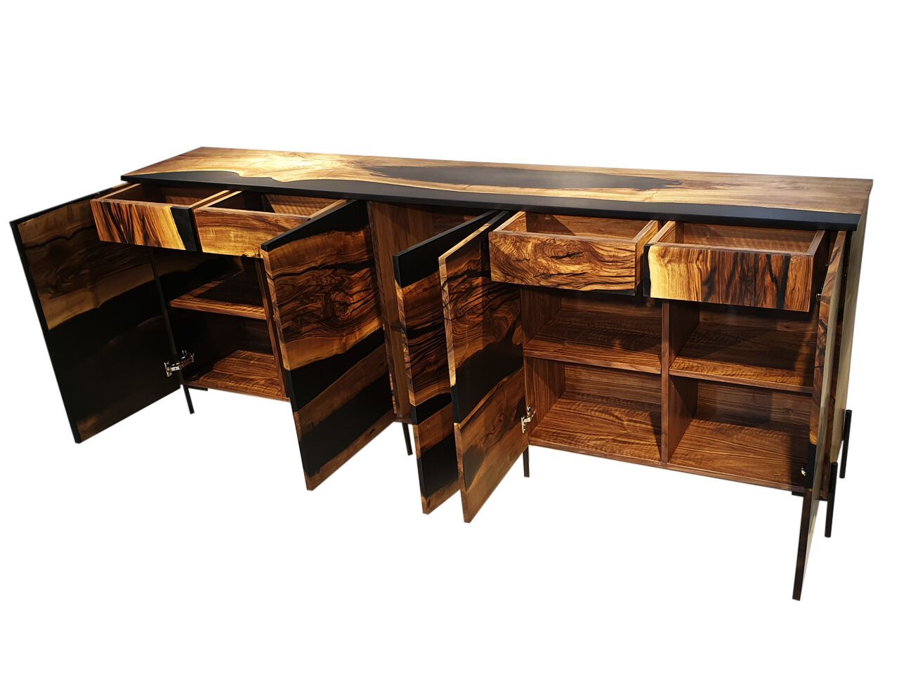 Шкаф из орехового дерева и смолы с распашными дверями Legnor LEG2408756 ARCH-00108510 - Вид №2