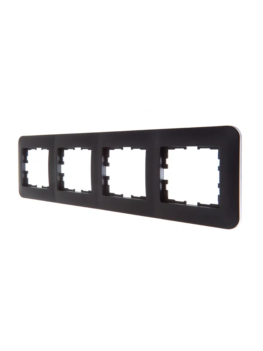 ASTI Рамка 4-ая горизонтальная б/вст чёрный бархат LEZARD 7081-4200-149 - Вид №2