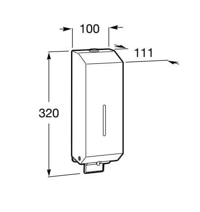 Настенный дозатор мыла из нержавеющей стали Roca Public ARCH-00080972 - Вид №1