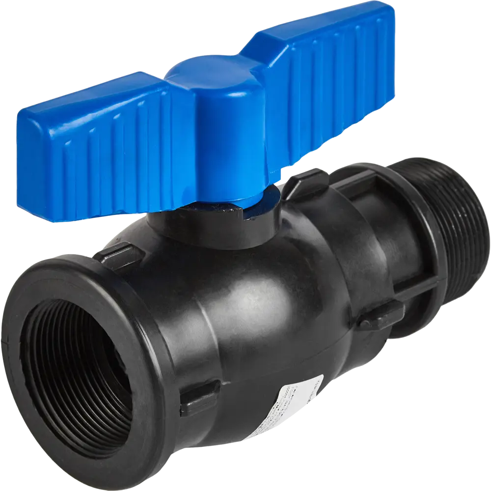 Шаровой кран Политэк 1½" с резьбой для систем водоснабжения 82382733 STLM-0807696