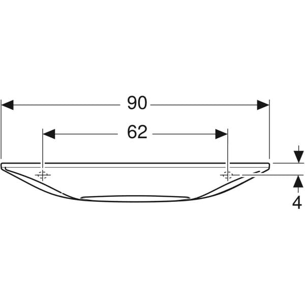 Керамическая прямоугольная подвесная раковина Geberit One ARCH-00088629 - Вид №10