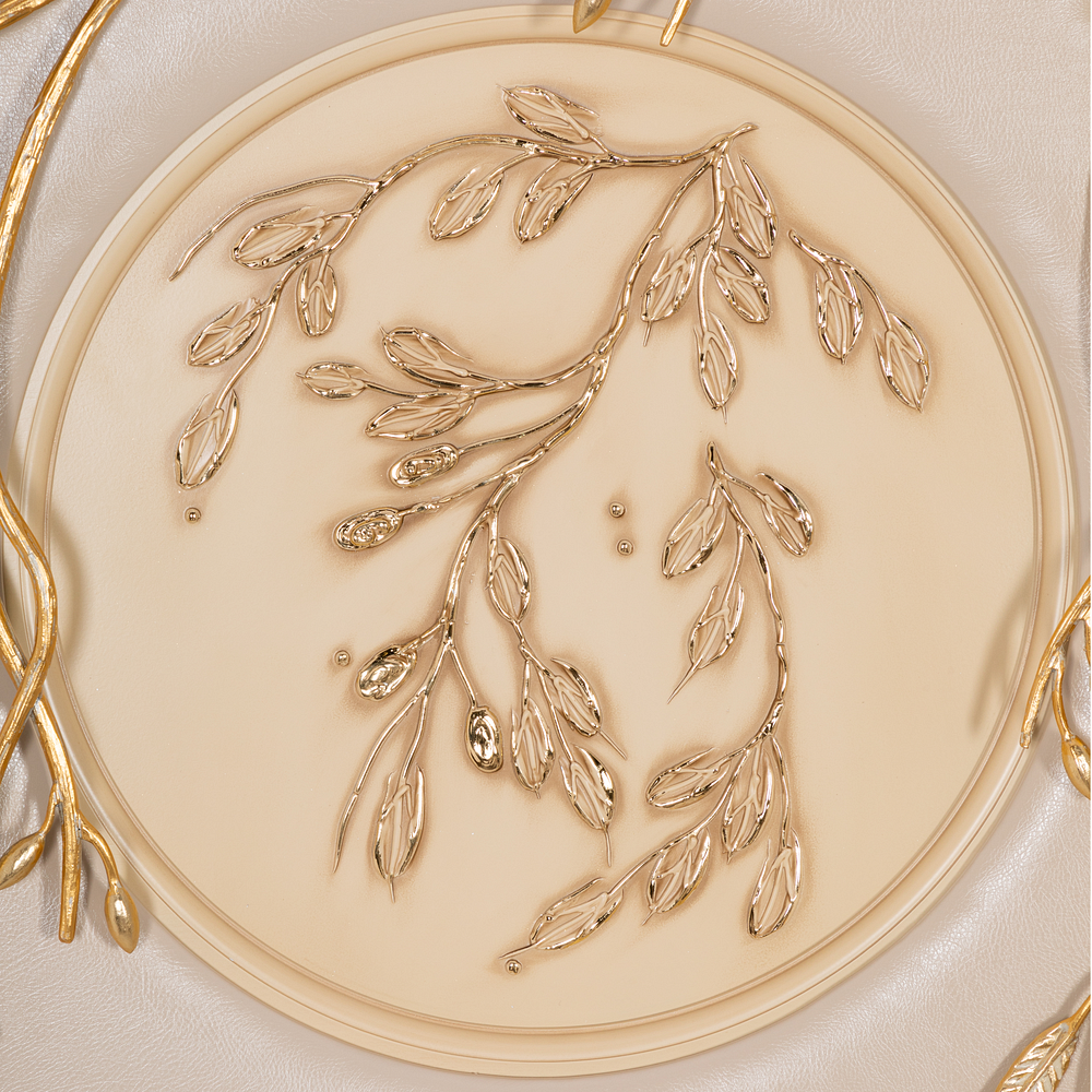 15015 Вешалка настенная Oliva Branch Айвори Мраморное золото BOGACHO 4627196597518 - Вид №5