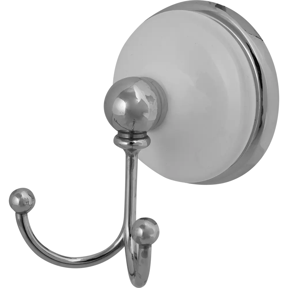 Крючок двухрожковый Brissen Aster цвет хром белый STLM-2113636