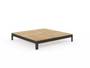 Стальной и деревянный квадратный журнальный столик