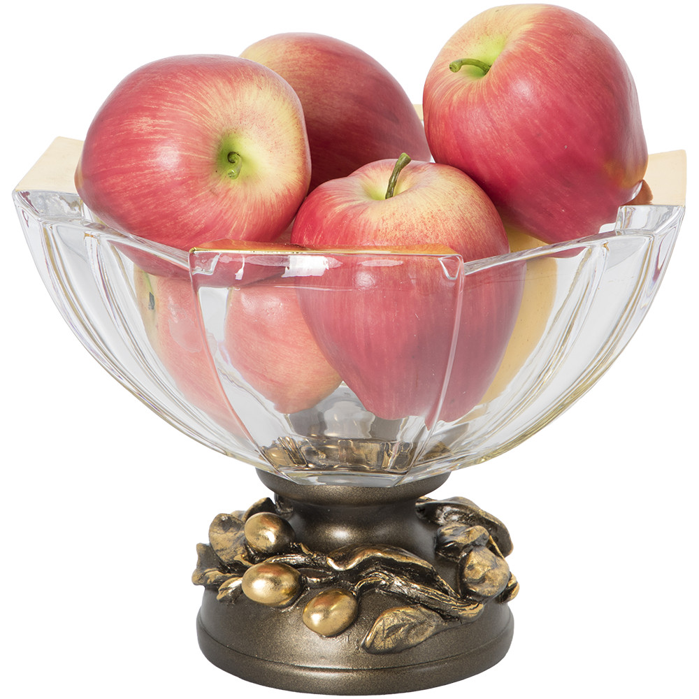 52101 Фруктовница-конфетница Oliva Branch Бронза BOGACHO 4627179659967 - Вид №2