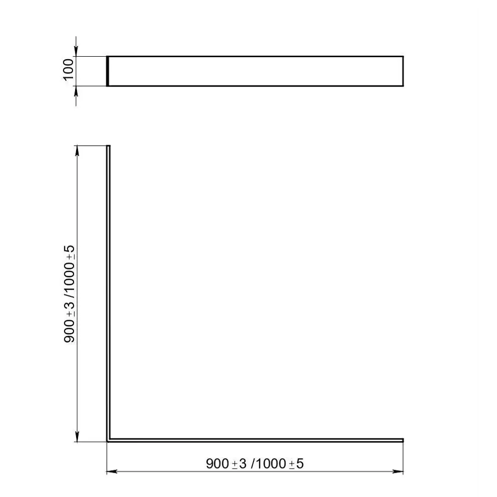 Экран для душевого поддона Keram 100x100 см, цвет грей Santreyd Essentia STLM-2026751 - Вид №2