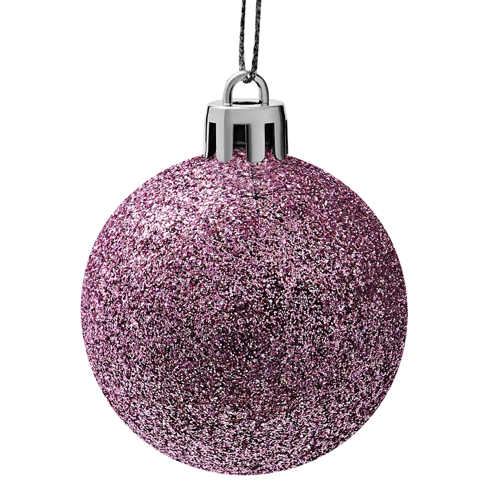 Набор елочных шаров KREAFORTA розовые с блестками 12 шт. ø5 см 89420540 STLM-1580483 - Вид №4