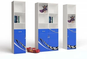 Стеллаж узкий ABC-KING левый синий