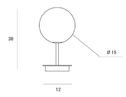 Опаловое стекло и металлическая настольная лампа с диммером Miloox Jugen ARCH-00049241 - Вид №4