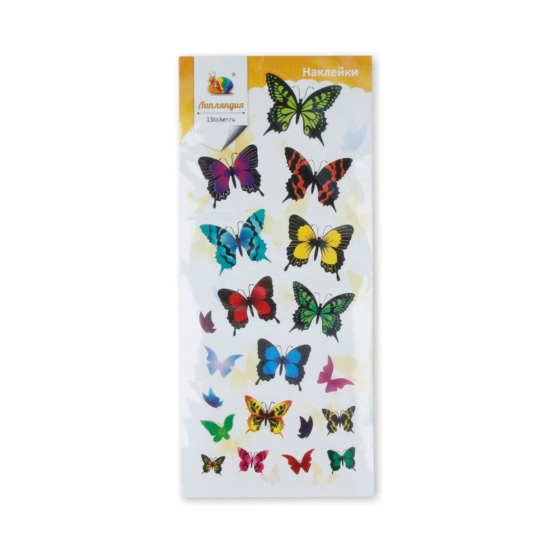 1 Наклейка декоративная бумажная 3 Бабочки Наклей-ка! 