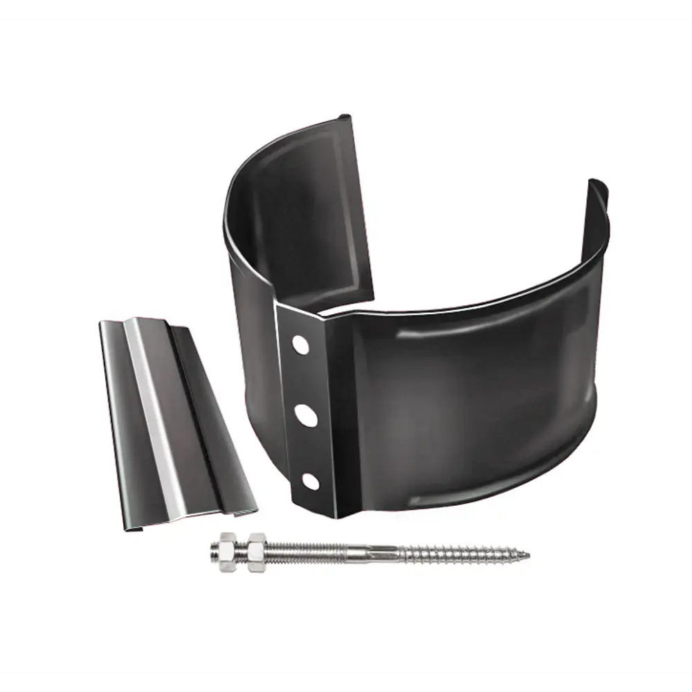 Хомут трубы ПВХ Grand Line крепление на камень цвет RAL7024 STLM-2096466