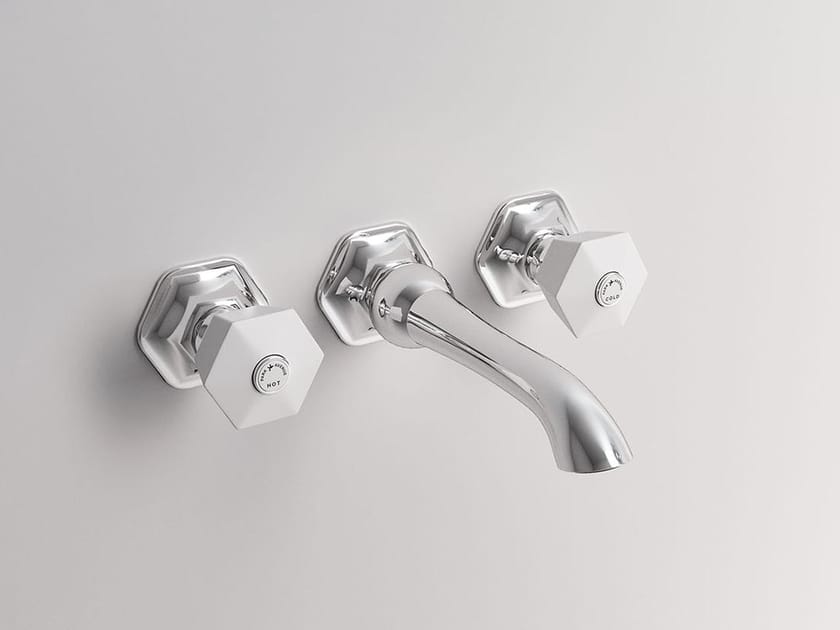 Настенный смеситель для раковины с 3 отверстиями Park Avenue Белый ARCH-00134904