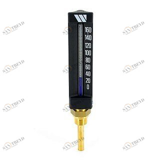 Термометр спиртовой MTG прямой 160° WATTS гильза 63 мм 10006416