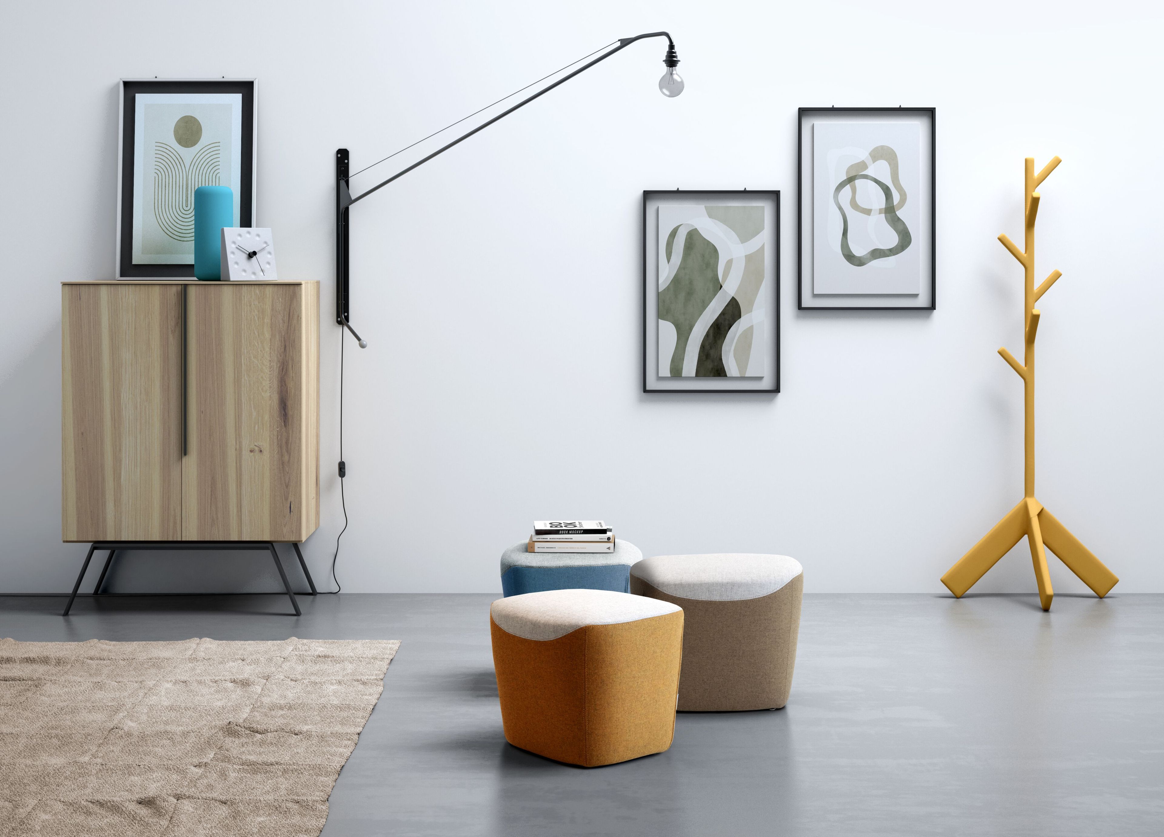 Прямоугольная ткань пуфик для контракта Leyform Виктория ARCH-00007620