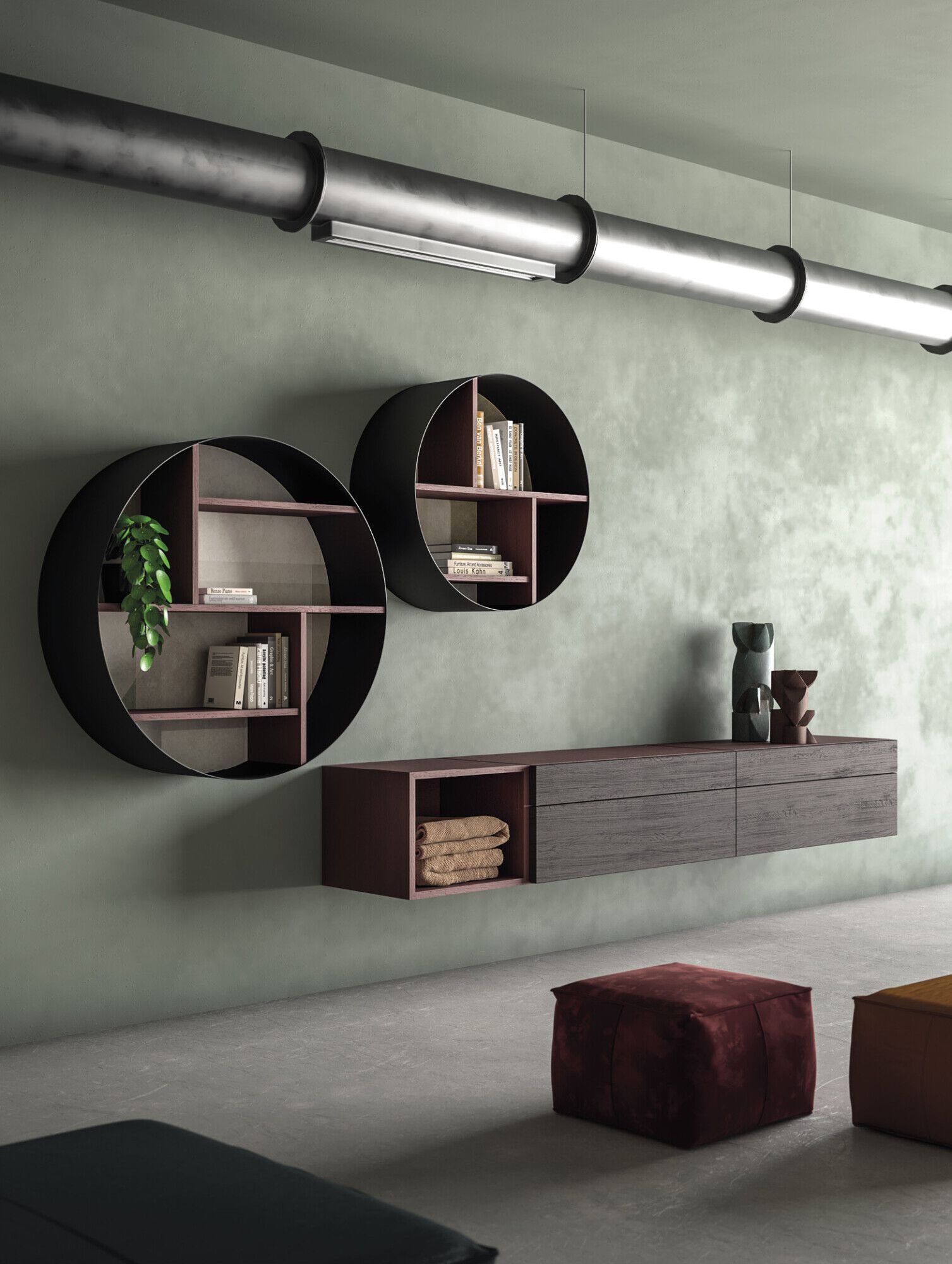 Книжный шкаф, подвешенный на день Devina Nais иконы ARCH-00063455 - Вид №1