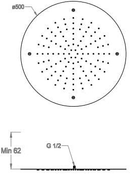 Fir Italia Лейка дождевого душа потолочная Soffioni doccia 8472198 - Вид №1