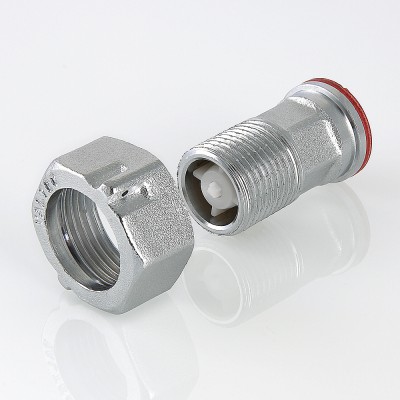 VTr.612.N.0004 Полусгон с накидной гайкой и обратным клапаном Valtec 1/2"  - Вид №3
