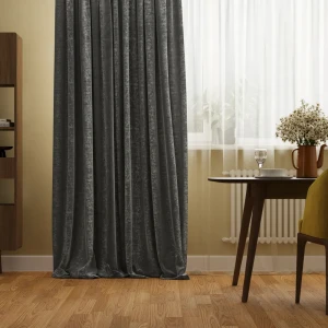 Штора на ленте Inspire Komelo 160x280 см цвет темно-серый 83562084 STLM-2041636