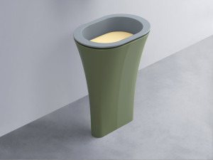 AMLA65-BR+AMPILO-CN+AMCOLO-AG Раковина Amedeo Ovale отдельностоящая cielo Enjoy + Amedeo