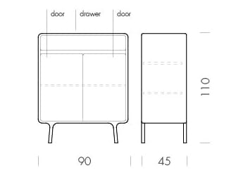 Шкаф из дуба с распашными дверцами Gazzda Fawn ARCH-00118896 - Вид №4