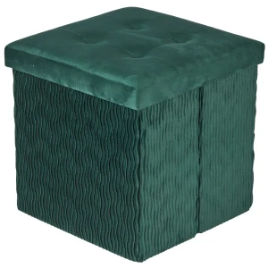 Пуф XYF200507BE с отделением для хранения 38x38x38 см вельвет цвет зеленый 89348116 STLM-2140388