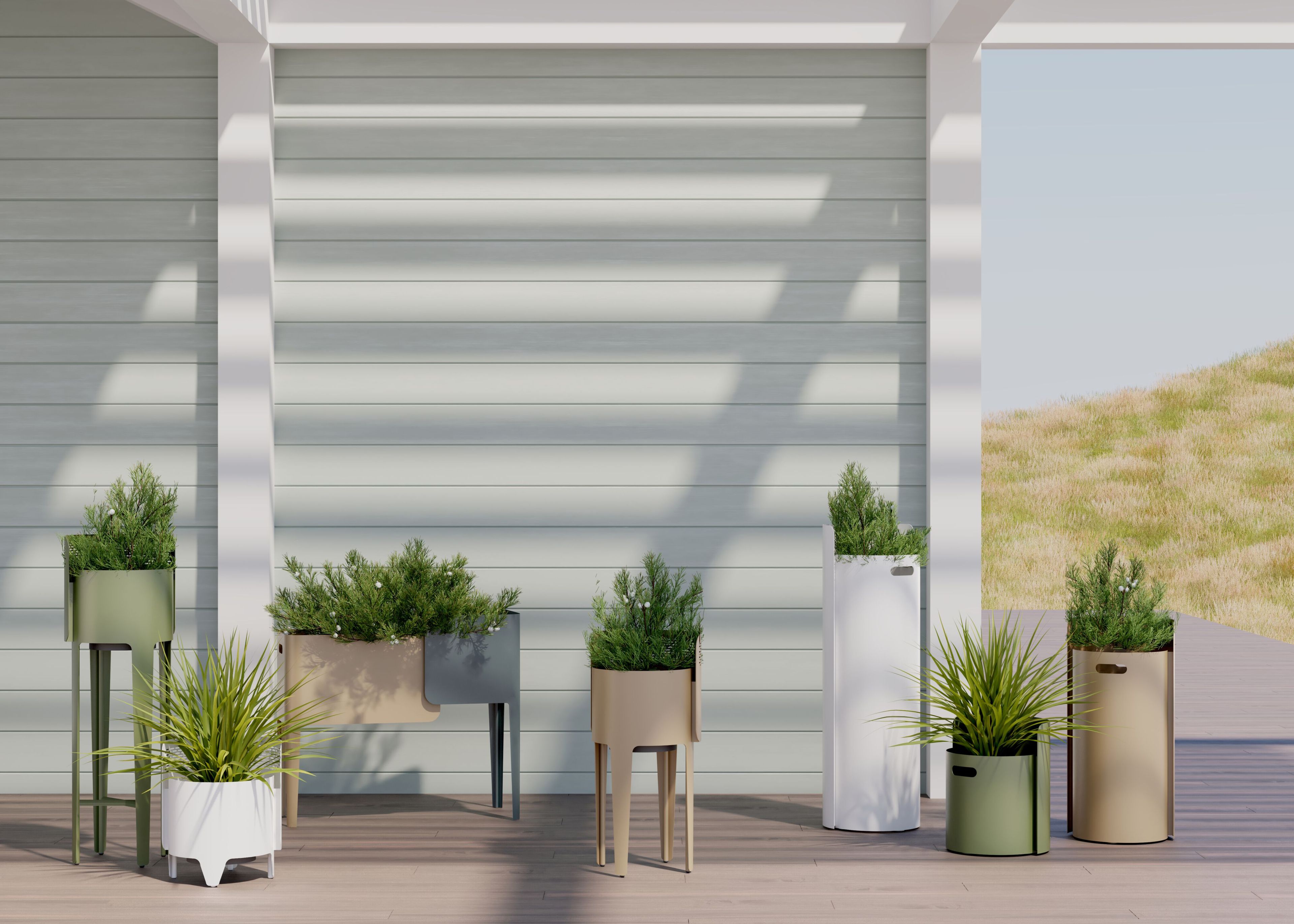 Прямоугольная алюминиевая плантатор VINEKO Империя ARCH-00064681 - Вид №2