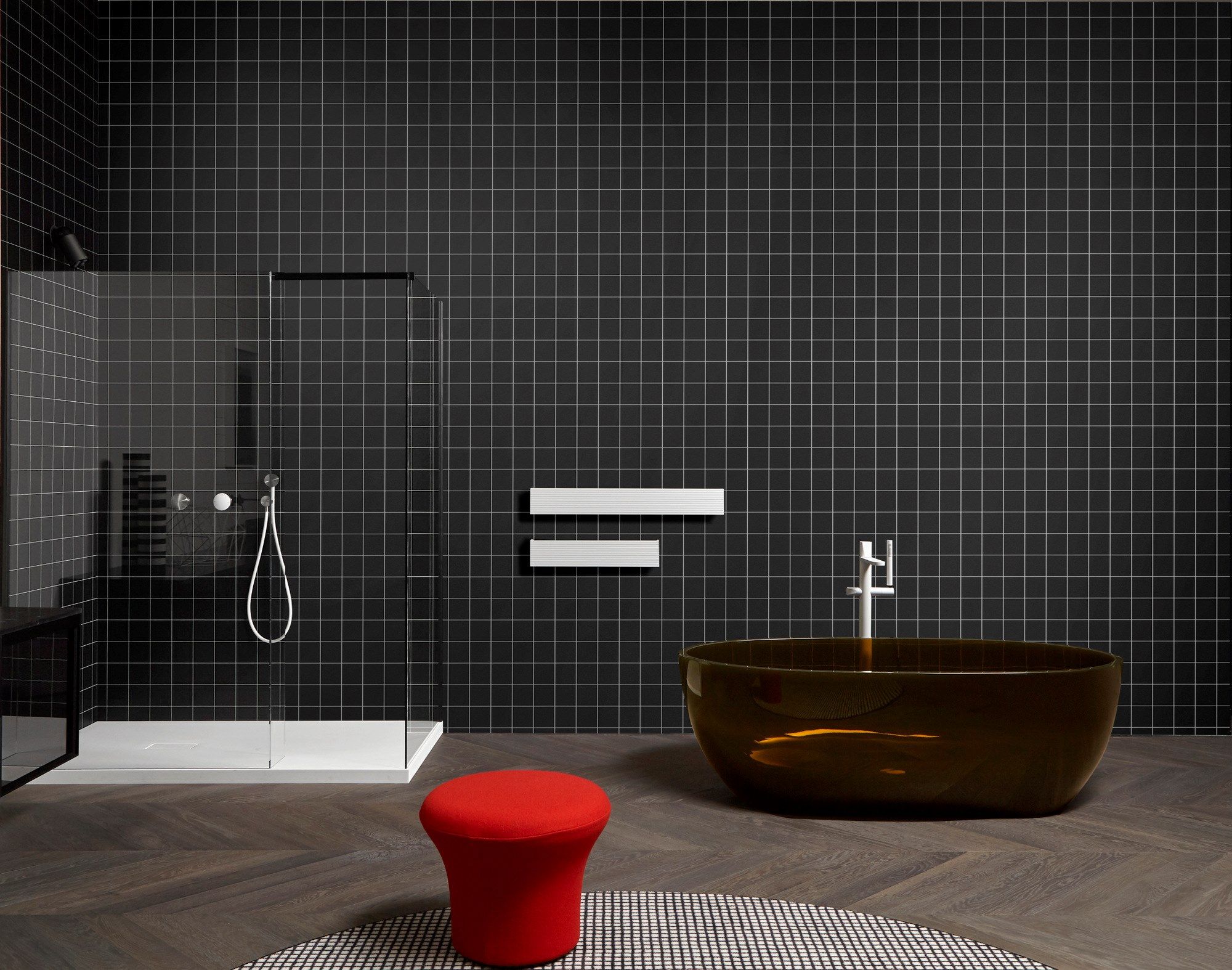 Геометрические обои для ванной комнаты Antoniolupi TRALERIGHE ARCH-00067593 - Вид №16