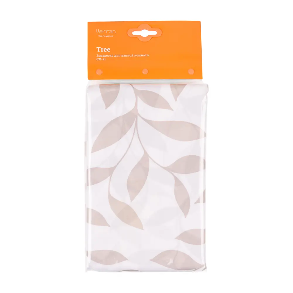 Штора для ванной с кольцами Verran Tree 180x180 см полиэстер цвет бежевый STLM-2070837 - Вид №1