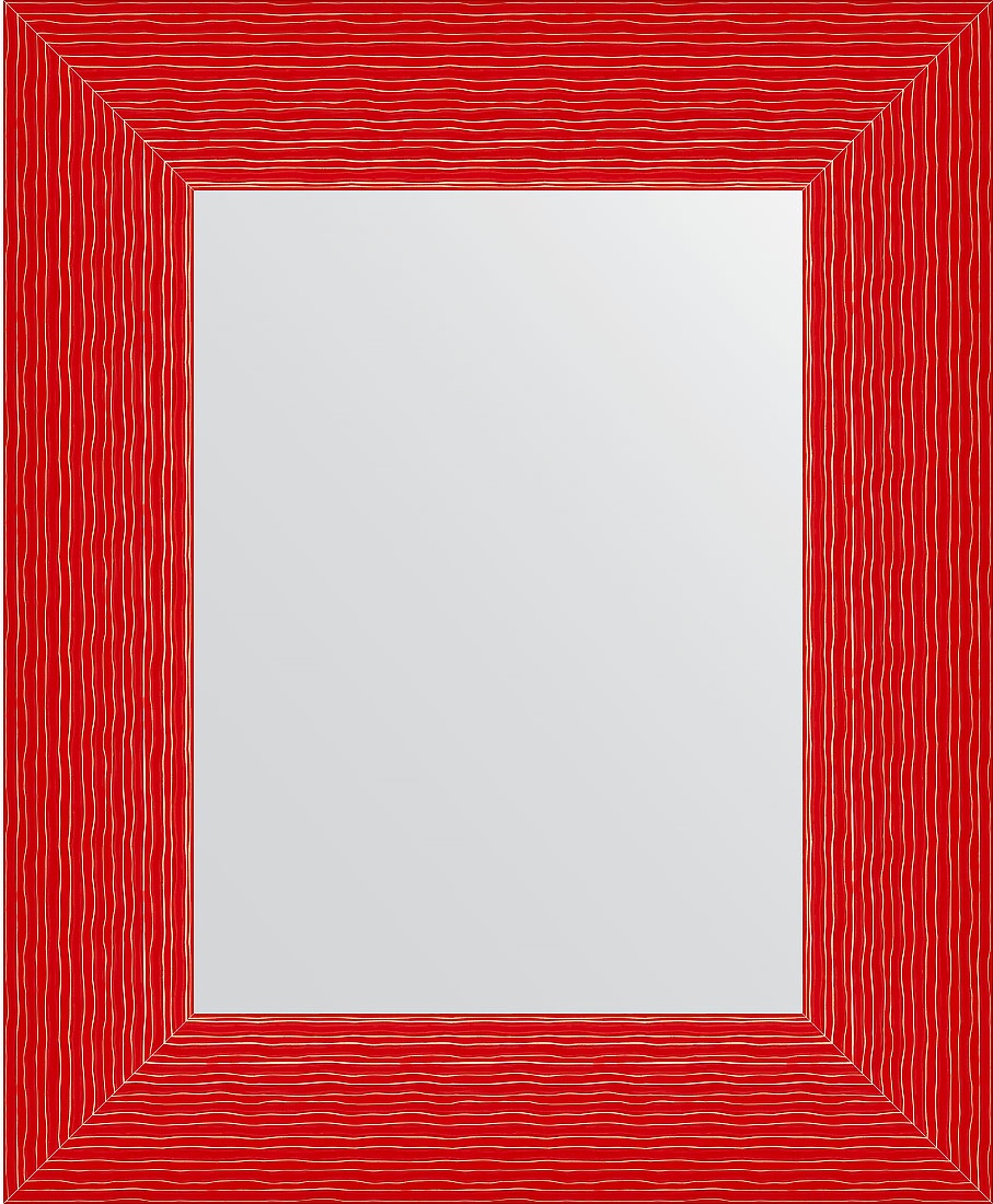 BY 3900 Зеркало в багетной раме - красная волна 89 mm EVOFORM Definite