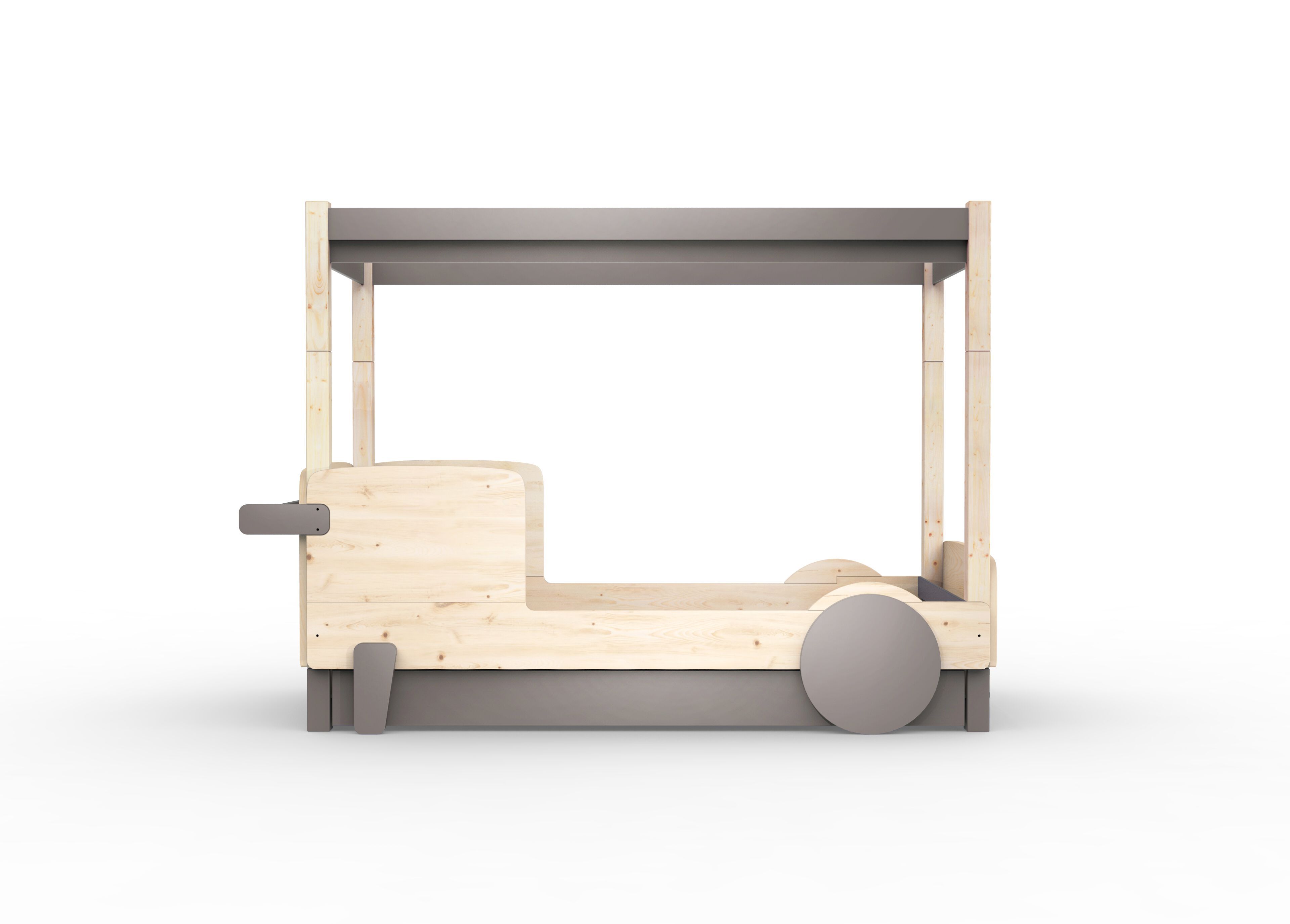 Деревянная выдвижная односпальная кровать с балдахином Mathy by Bols ARCH-00151317 - Вид №17