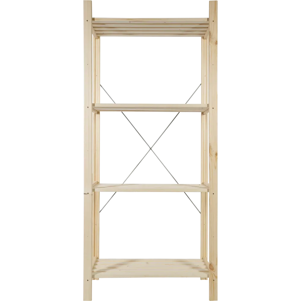 Стеллаж КД-1 4 полки 69x155x34 см нагрузка на полку до 35 кг дерево Santreyd STLM-2153994 - Вид №7