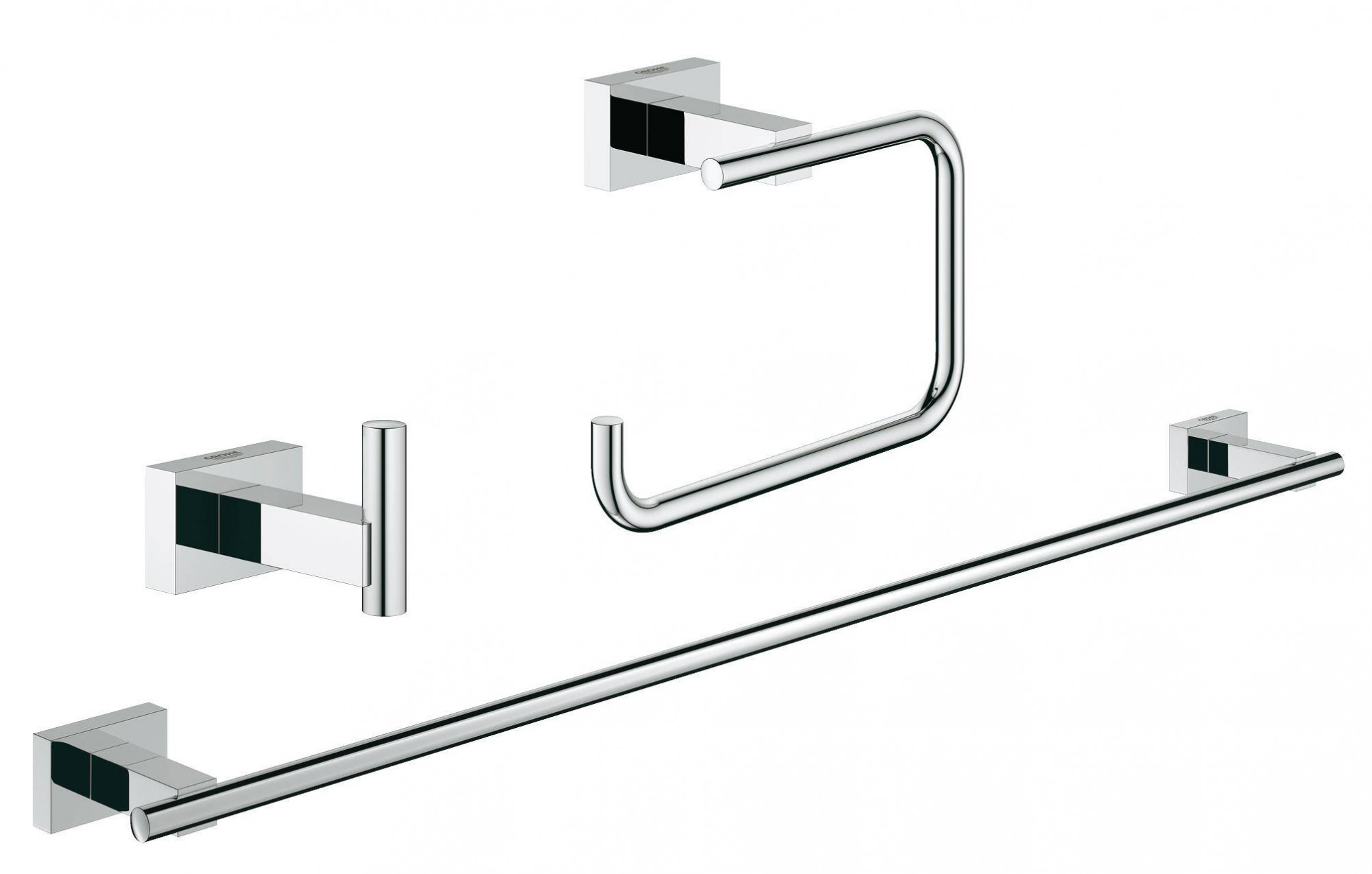 Набор аксессуаров GROHE Essentials Cube (3 предмета), хром (40777001)