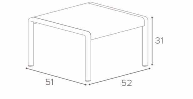 Royal Botania Квадратный садовый пуф из батилина® Alura sun-id-1377217 - Вид №1