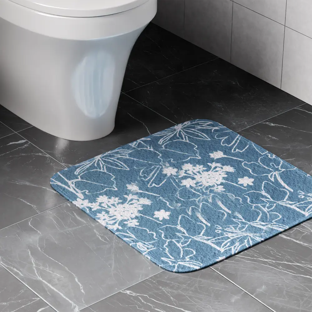 Коврик для туалета Вуаль ADB23126 45x45 см цвет синий Santreyd STLM-2183162