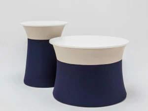 MDD Низкий круглый тканевый журнальный столик для гостиной Mesh