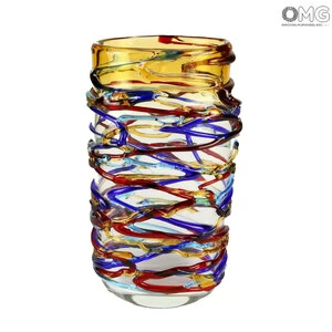 2653 ORIGINALMURANOGLASS Классическая ваза Арлекино - Original Murano Glass OMG 18 см