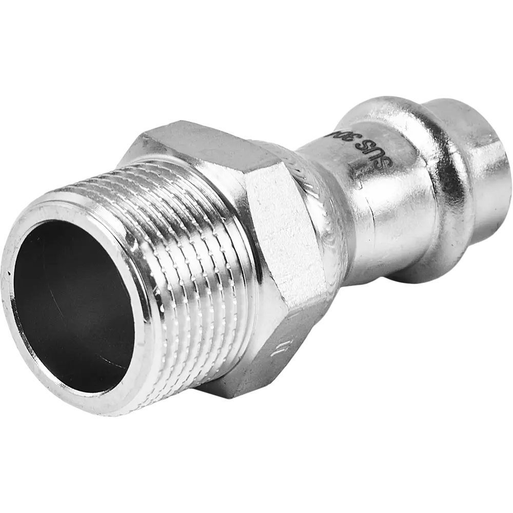 Муфта переходная Rommer 3/4"x15 мм ВПр-НР нержавеющая сталь STLM-2175602 - Вид №1