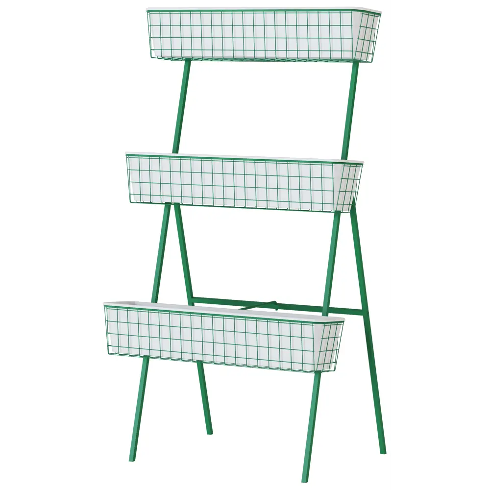 Вертикальный огород на 3 кашпо 82x150x50 см v61.2 л металл зеленый Santreyd STLM-2186159 - Вид №1