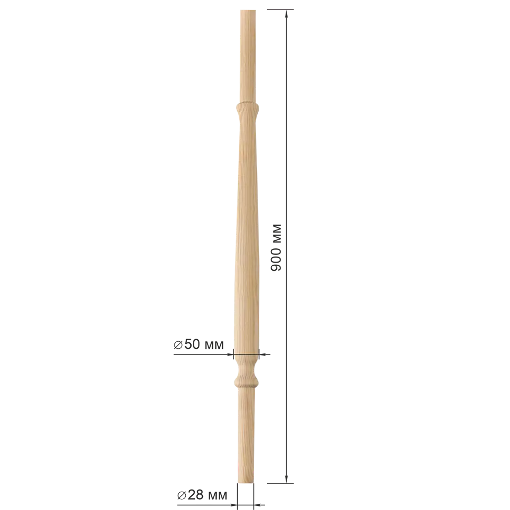 Балясина массив хвоя сорт Экстра Амфора 50x50x900 мм Santreyd STLM-2160541 - Вид №4