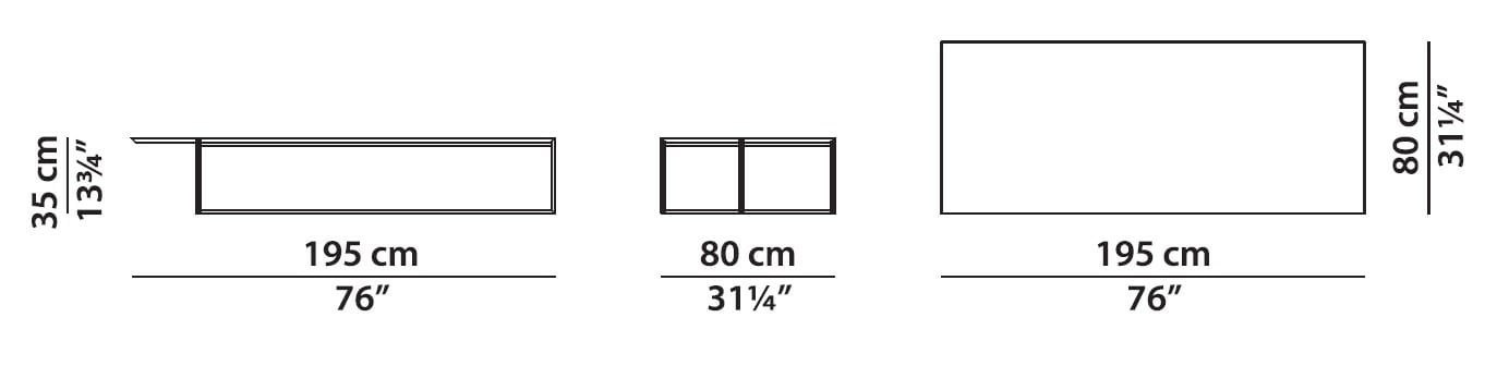 Прямоугольный журнальный столик из натурального камня Baxter Icaro Stone ARCH-00060995 - Вид №3