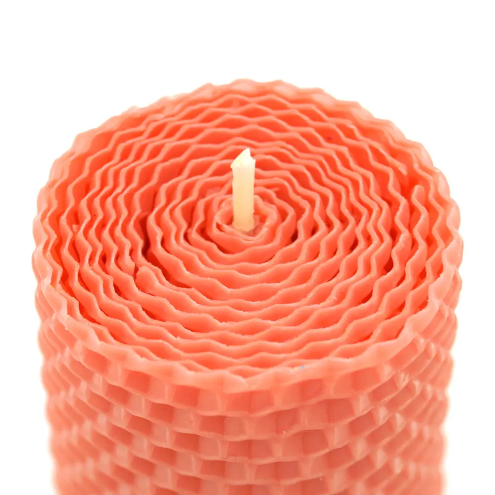 Свеча вощинная цилиндр розовая 4x6.5 см EVIS STLM-2104644 - Вид №1