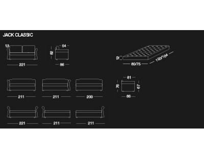 Dormeuse / раскладная кровать Milano Bedding Jack ARCH-00114779