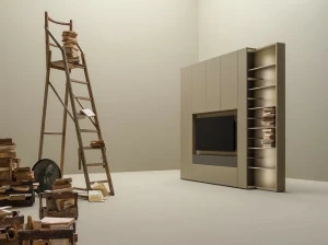 Caccaro Оборудованная стенка с открывающейся тумбой под телевизор Grid