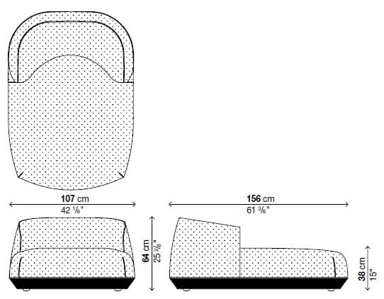 Sunbrella®мягкая Садовая спальная кровать Kristalia Brioni Outdoor ARCH-00115393 - Вид №5